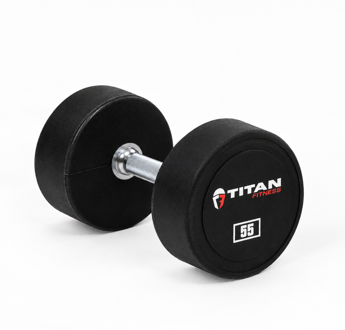 Scratch and Dent, 55 LB Single Round Urethane Dumbbell - view 1