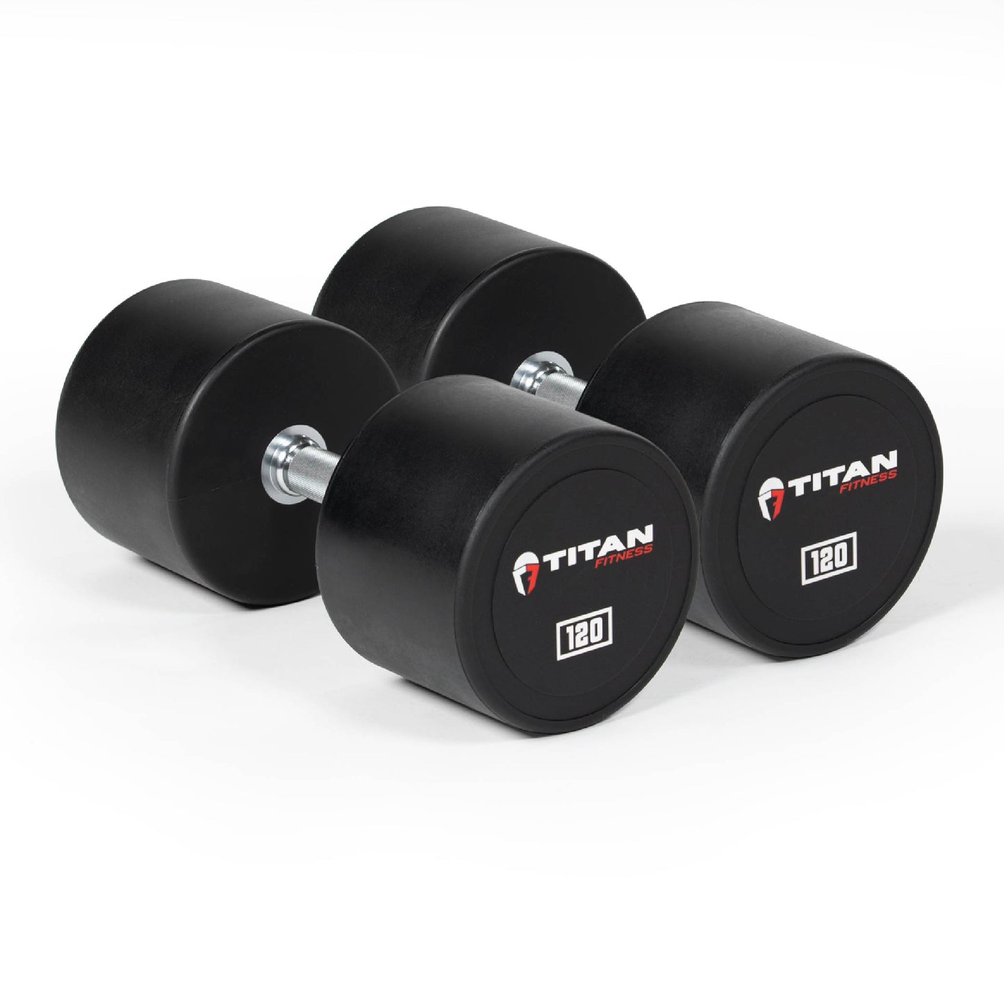 120 LB Pair Round Urethane Dumbbells - view 1