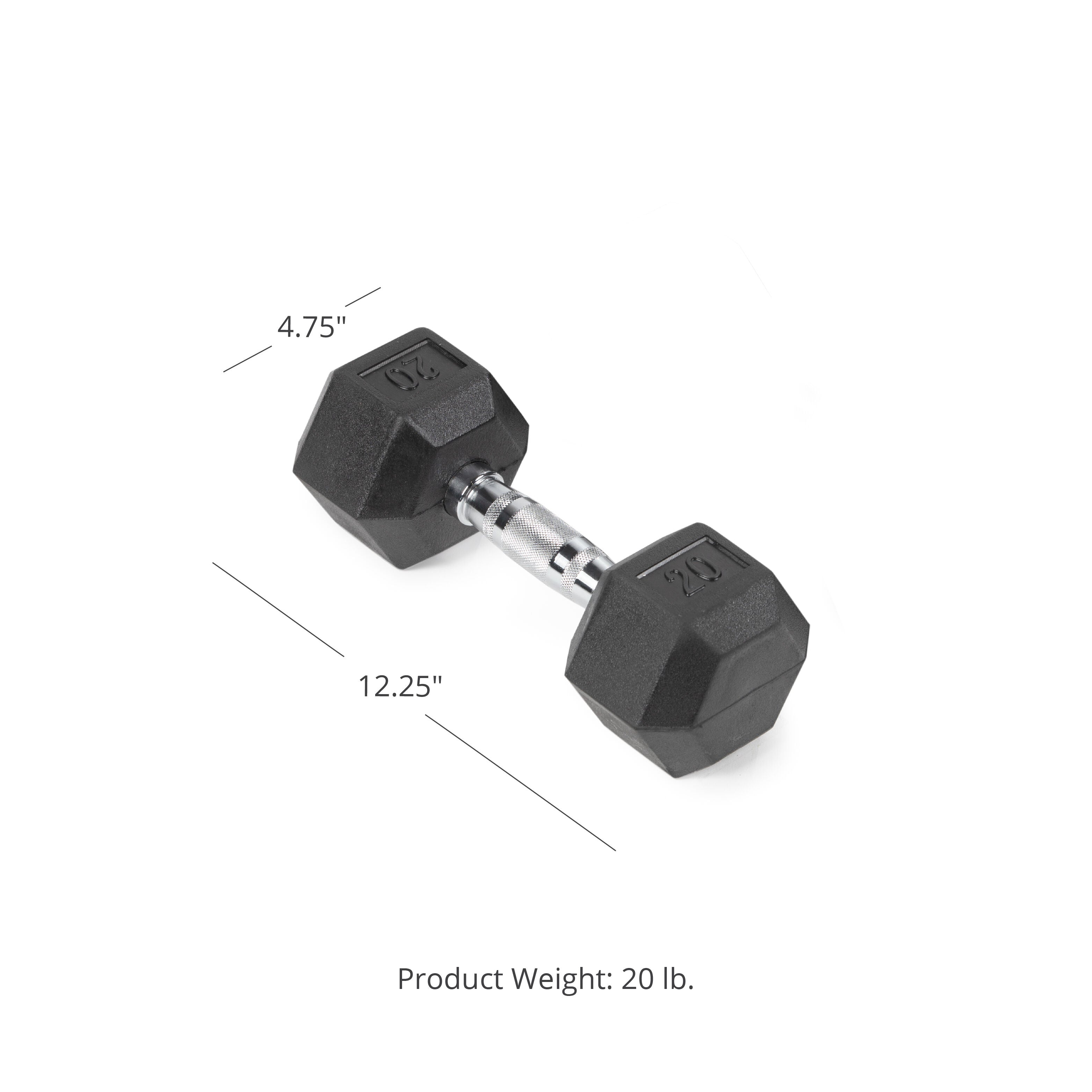 Rubber Hex Dumbbells - Thumbnail 5