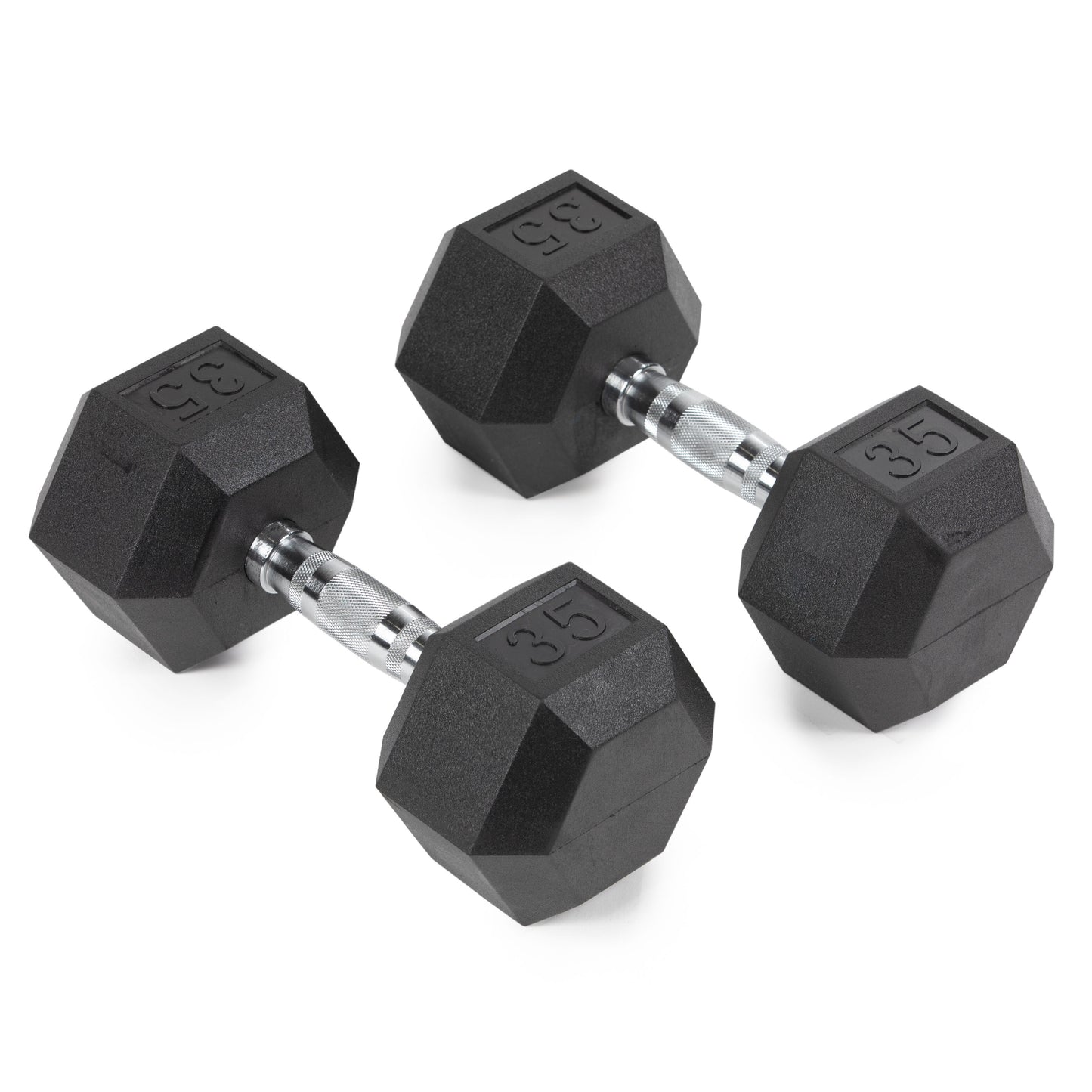 35 LB Rubber Hex Dumbbell - view 1
