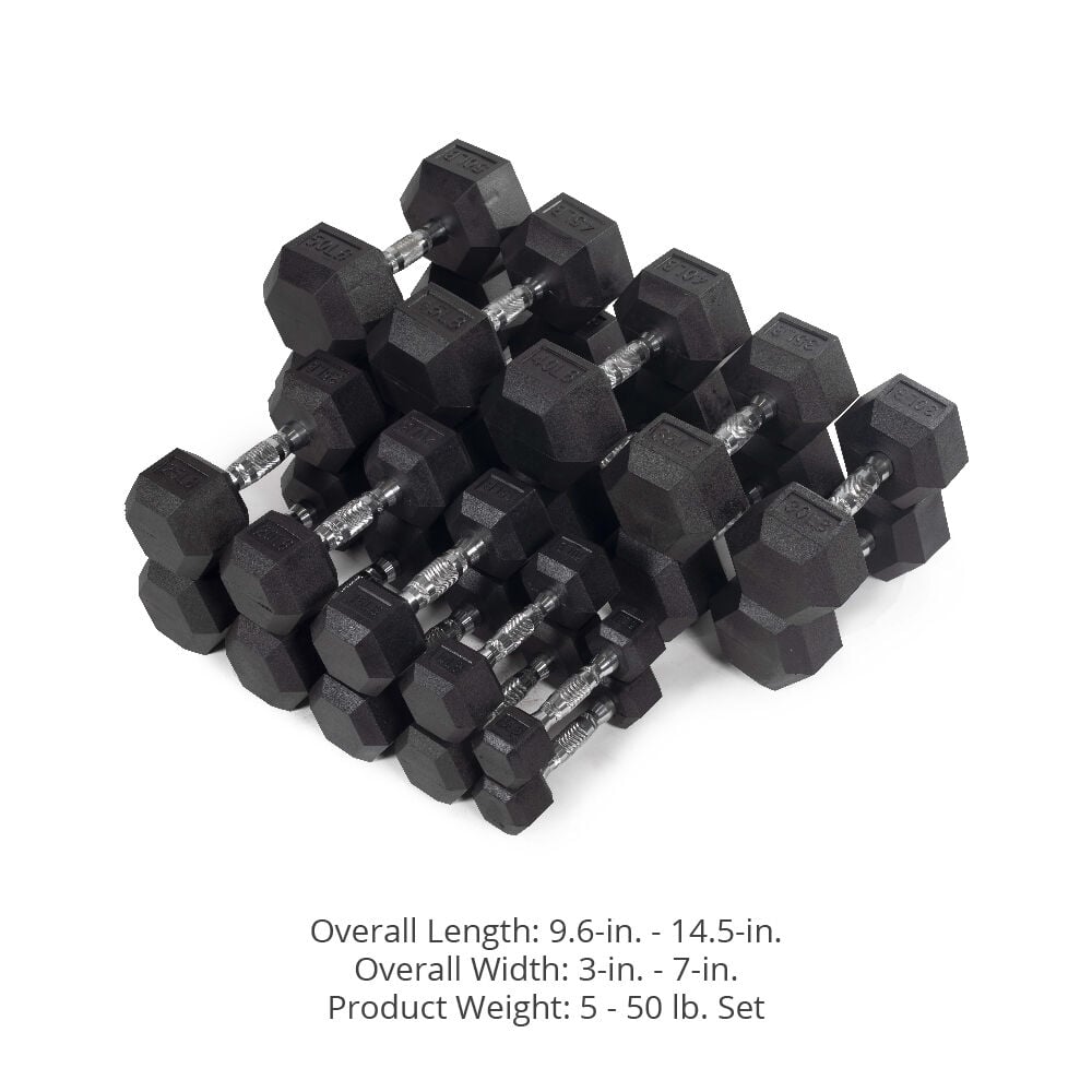 Dumbbell set 5 to 50 sale