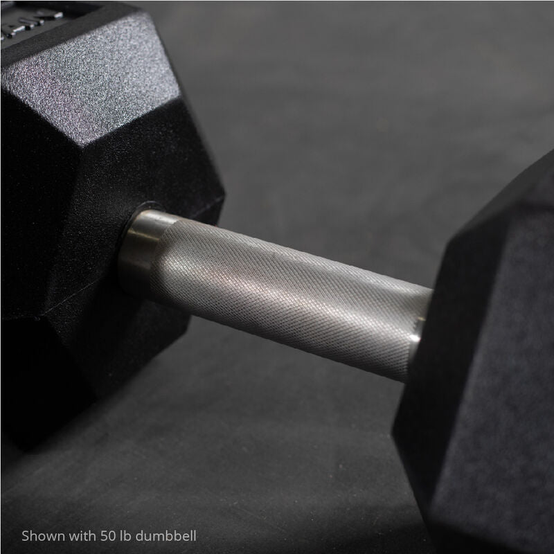 30 LB Straight Stainless Steel Hex Dumbbells - view 3
