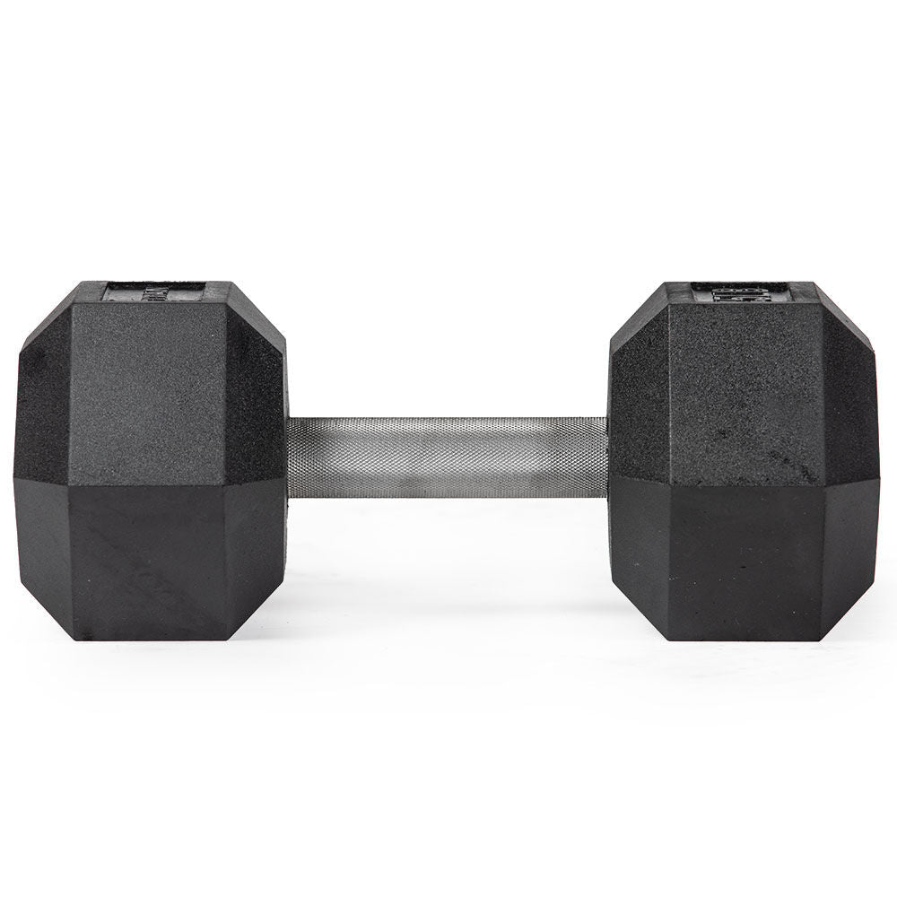 35 LB Straight Stainless Steel Hex Dumbbells - view 2