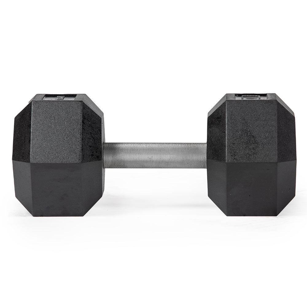 40 LB Straight Stainless Steel Hex Dumbbells - view 2