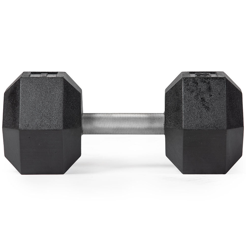 45 LB Straight Stainless Steel Hex Dumbbells - view 2