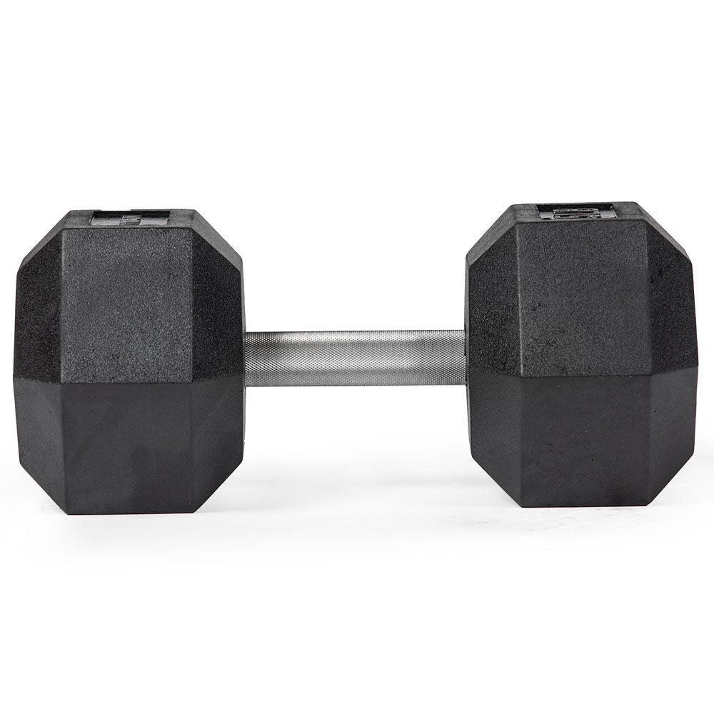 65 LB Straight Stainless Steel Hex Dumbbells Titan Fitness