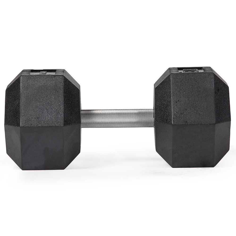 65 LB Straight Stainless Steel Hex Dumbbells - view 2