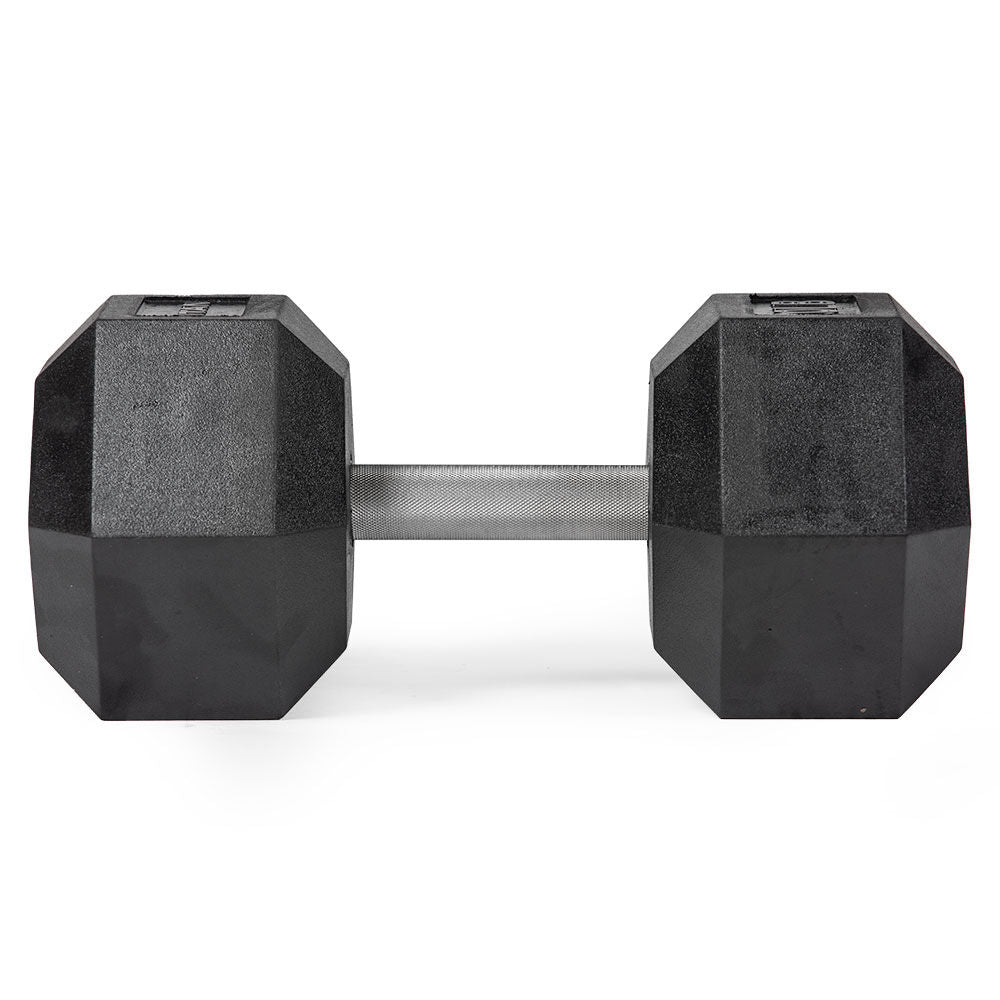 70 LB Straight Stainless Steel Hex Dumbbells - view 2