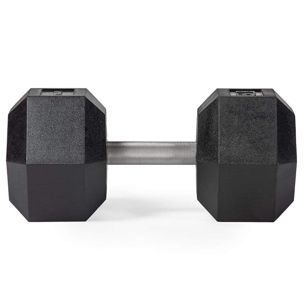 75 LB Straight Stainless Steel Hex Dumbbells - view 2