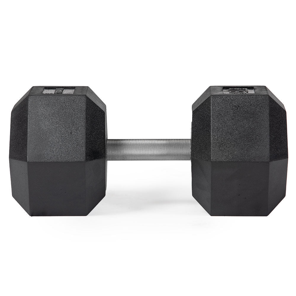 85 LB Straight Stainless Steel Hex Dumbbells - view 2