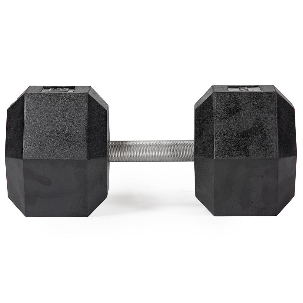 95 LB Straight Stainless Steel Hex Dumbbells - view 2