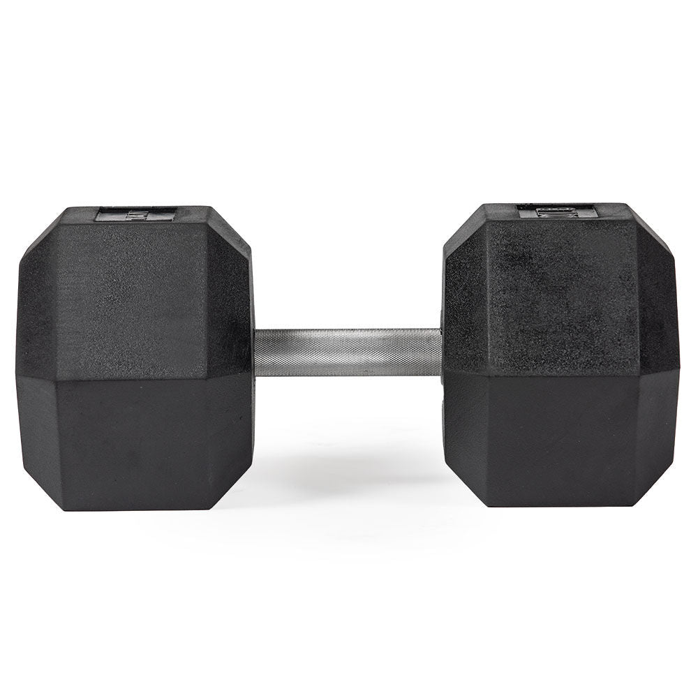 100 LB Straight Stainless Steel Hex Dumbbells - view 2
