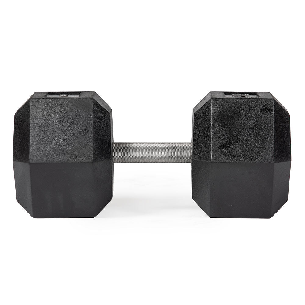 105 LB Straight Stainless Steel Hex Dumbbells Titan Fitness