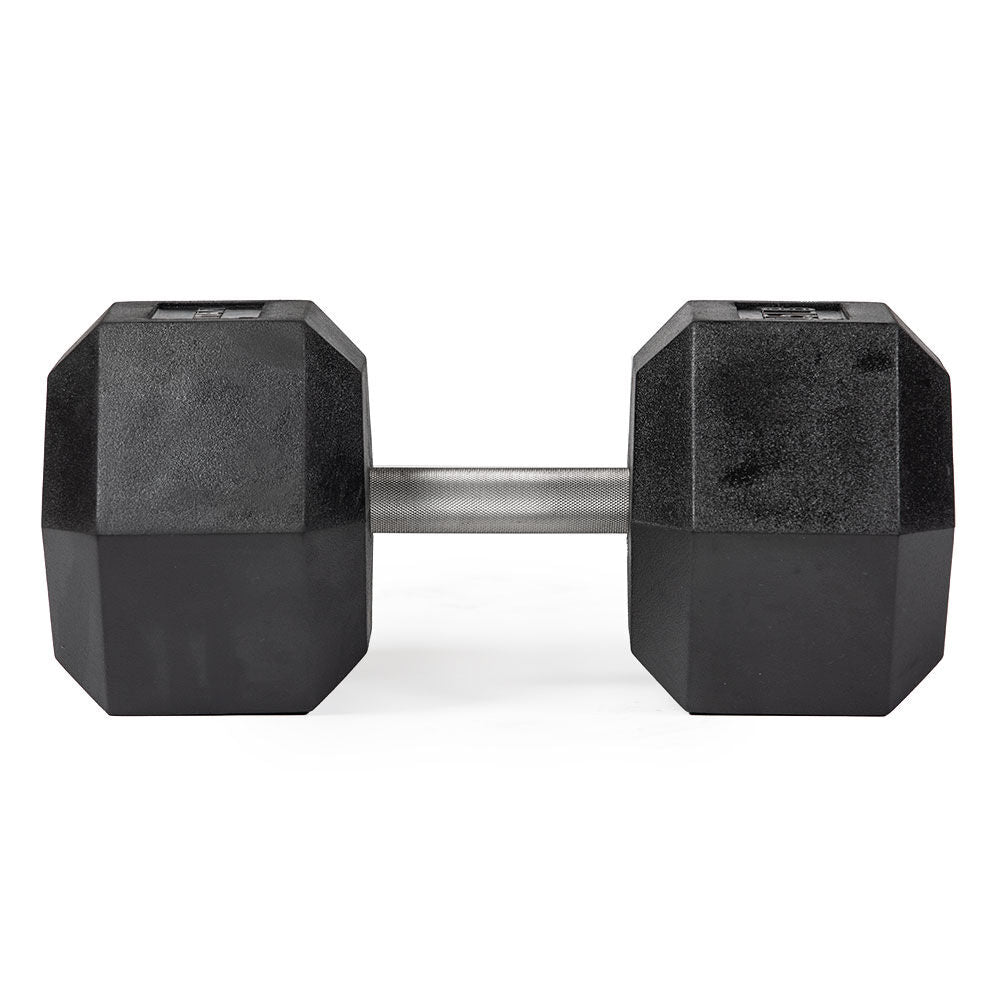 105 LB Straight Stainless Steel Hex Dumbbells - view 2