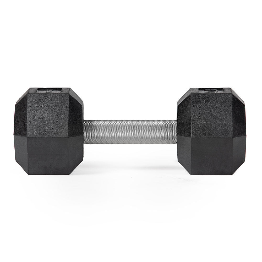 20 LB Straight Stainless Steel Hex Dumbbells - view 2