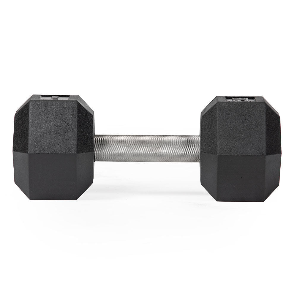 25 LB Straight Stainless Steel Hex Dumbbells - view 2