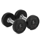 5 LB Pair Round Urethane Dumbbells