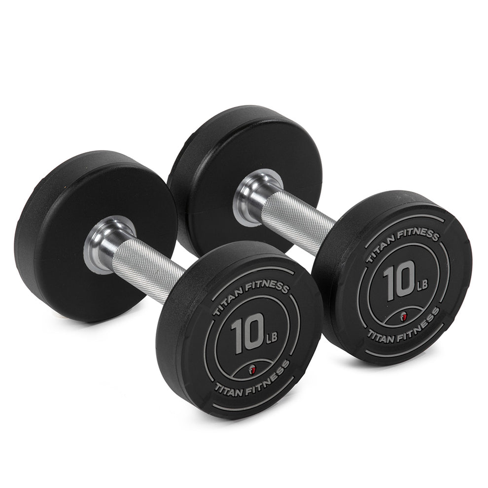 10 LB Round Urethane Dumbbells - Set of 2 | Titan Fitness