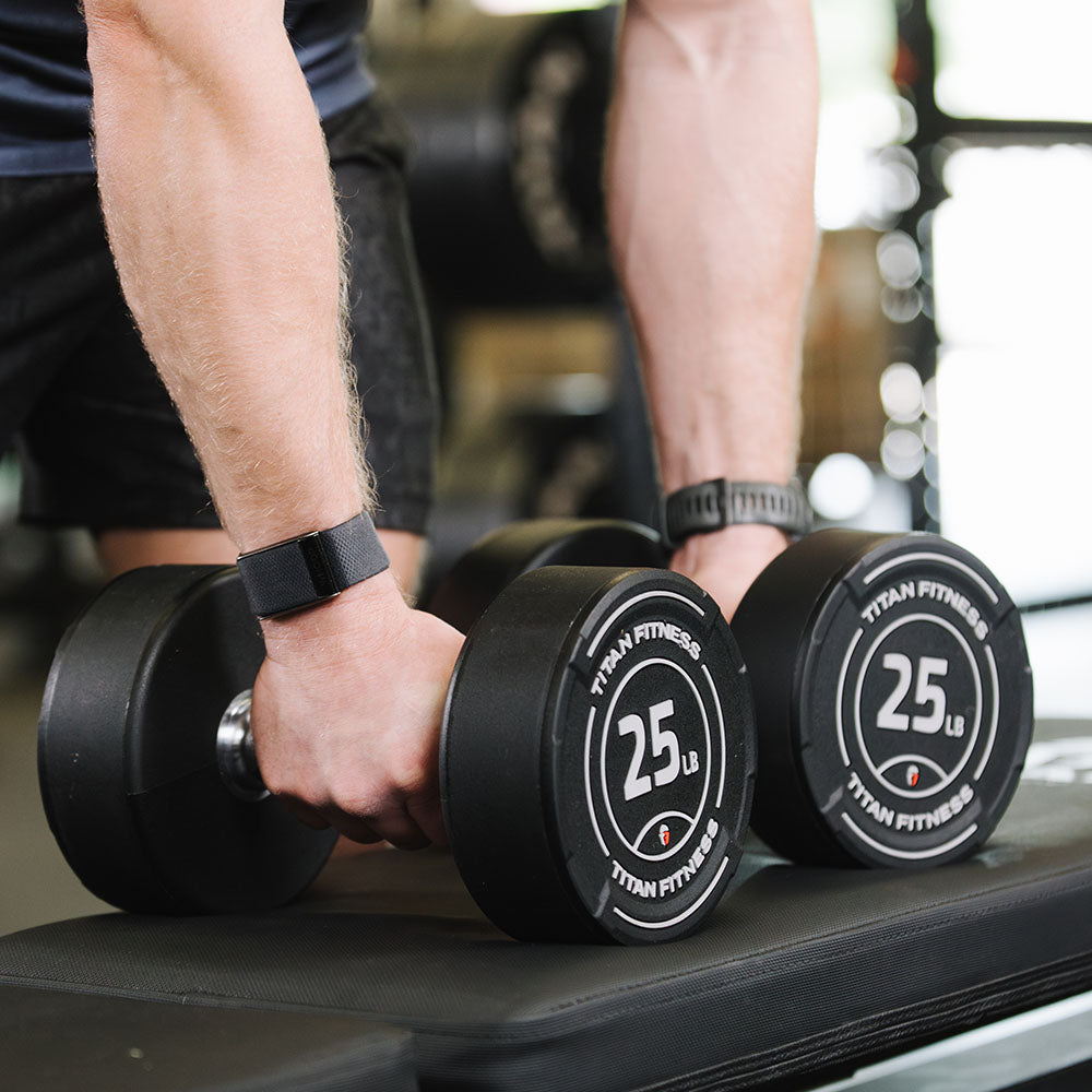 Titan Fitness Round Urethane Dumbbell - Thumbnail 5