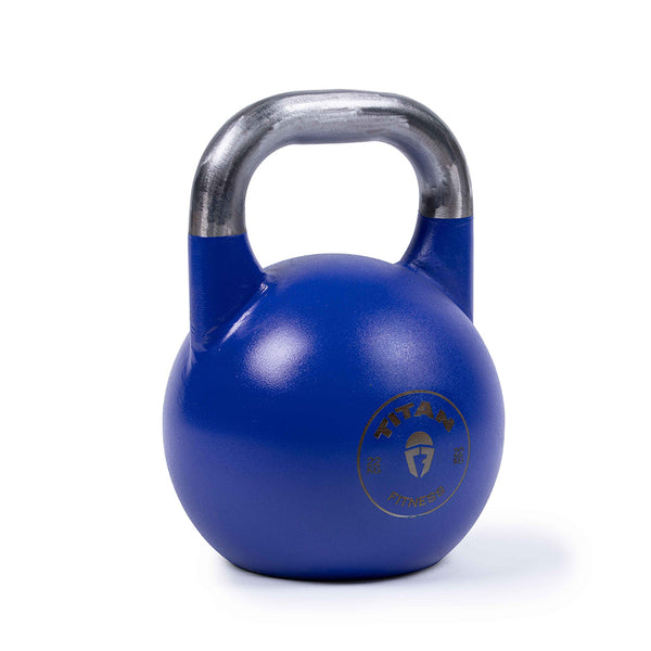 Kettlebell Russe Xenios En Acier – 12 Kg, Bleu, Poignée 35 Mm, Pour Renforcement Bras épaules Et Dos, Compétition