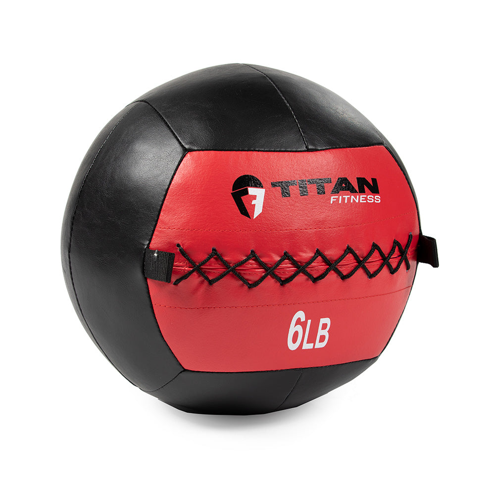 6 LB Soft Leather Medicine Wall Ball Titan Fitnes Titan Fitness