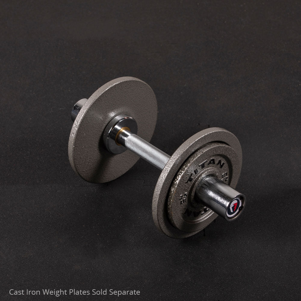 Titan Fitness Loadable Olympic Dumbbell Handle - Thumbnail 5