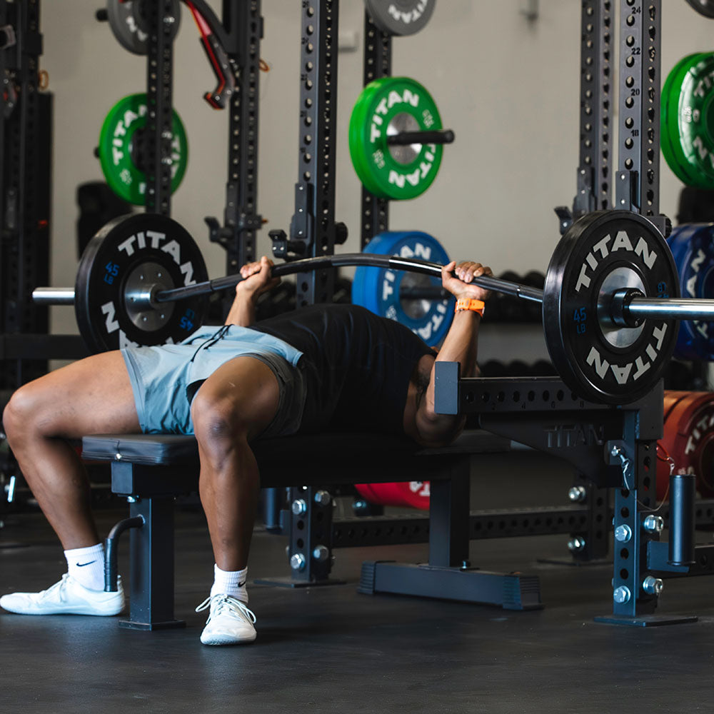 Bench Press Titan Fitness Olympic Bar Axle Bar Bench Press Yukon