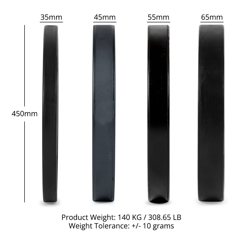 140 KG Set Elite Bumper Plates