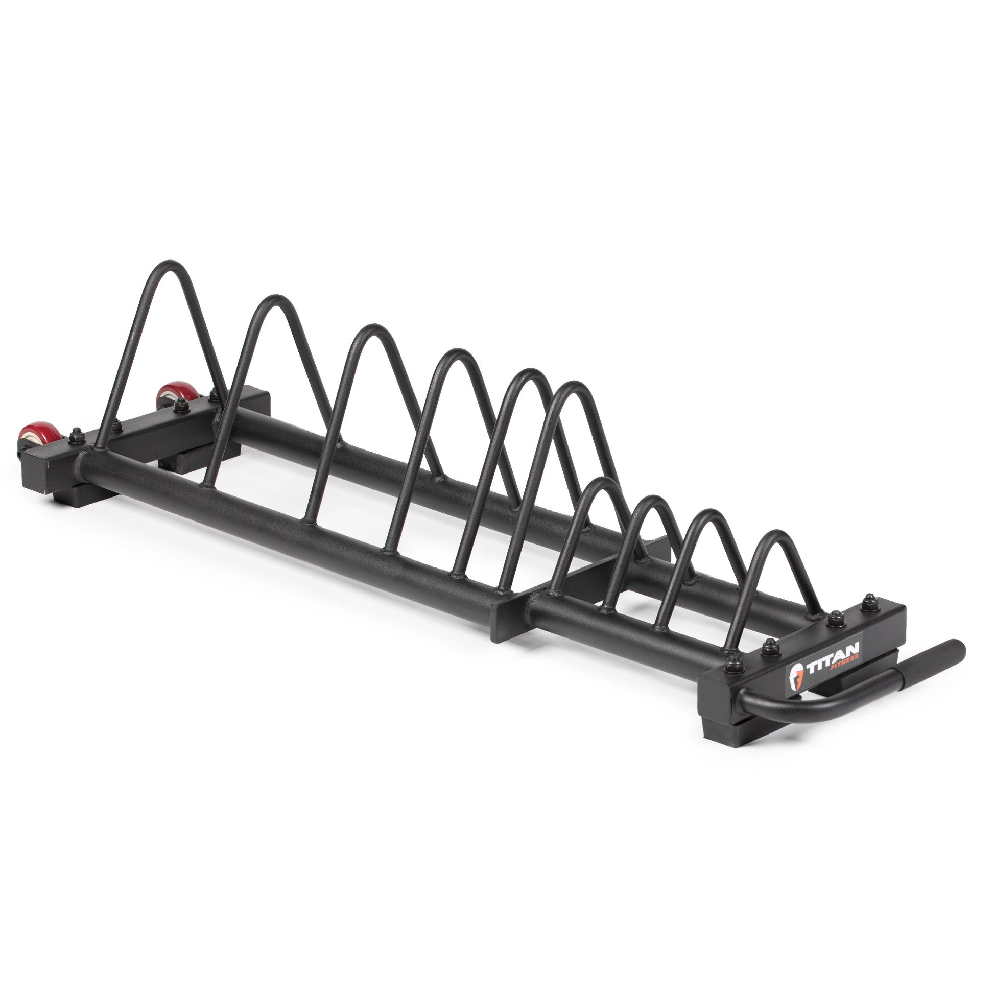 Horizontal Weight Plate Storage With Wheels – Titan Fitness