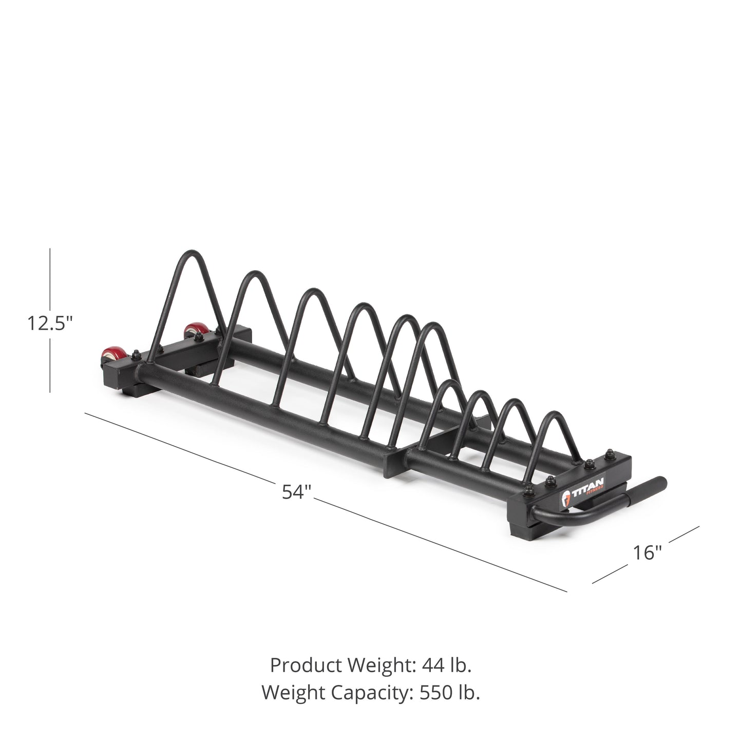 Horizontal Weight Plate Storage With Wheels - view 9