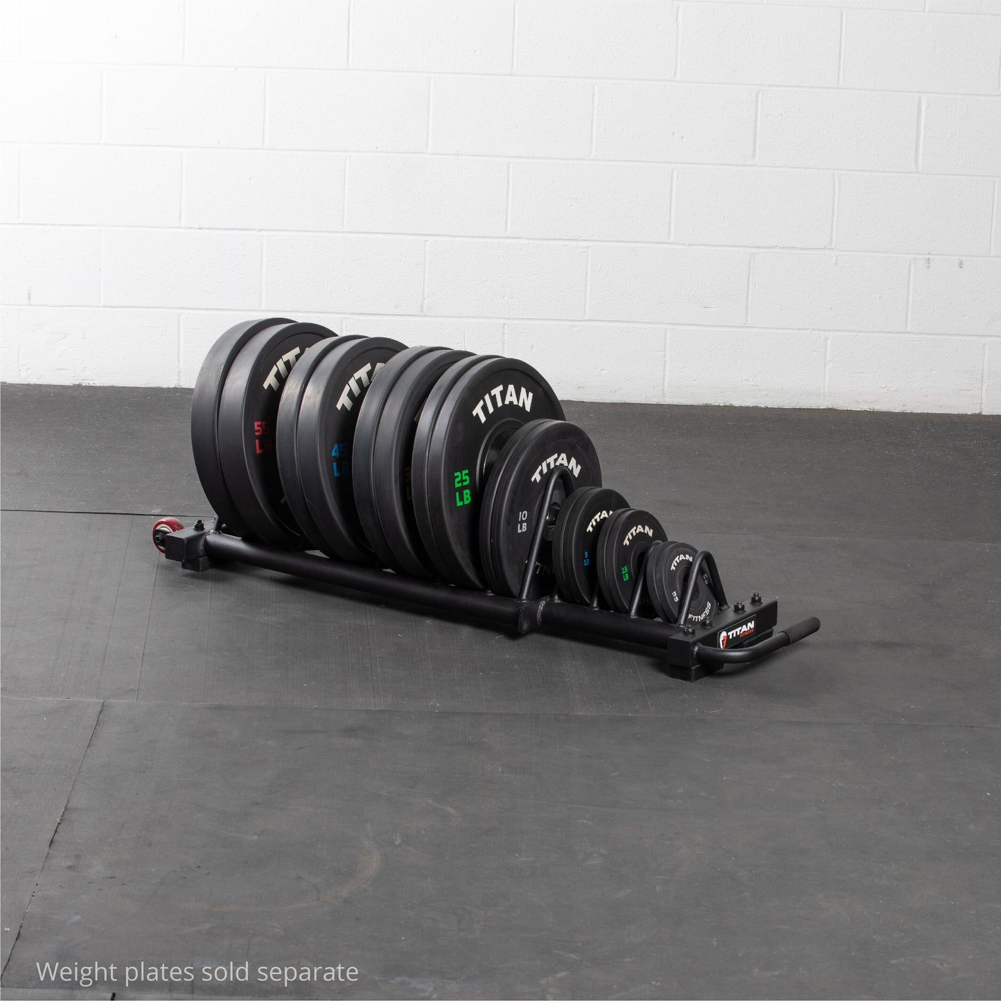 Horizontal Weight Plate Storage With Wheels - view 2