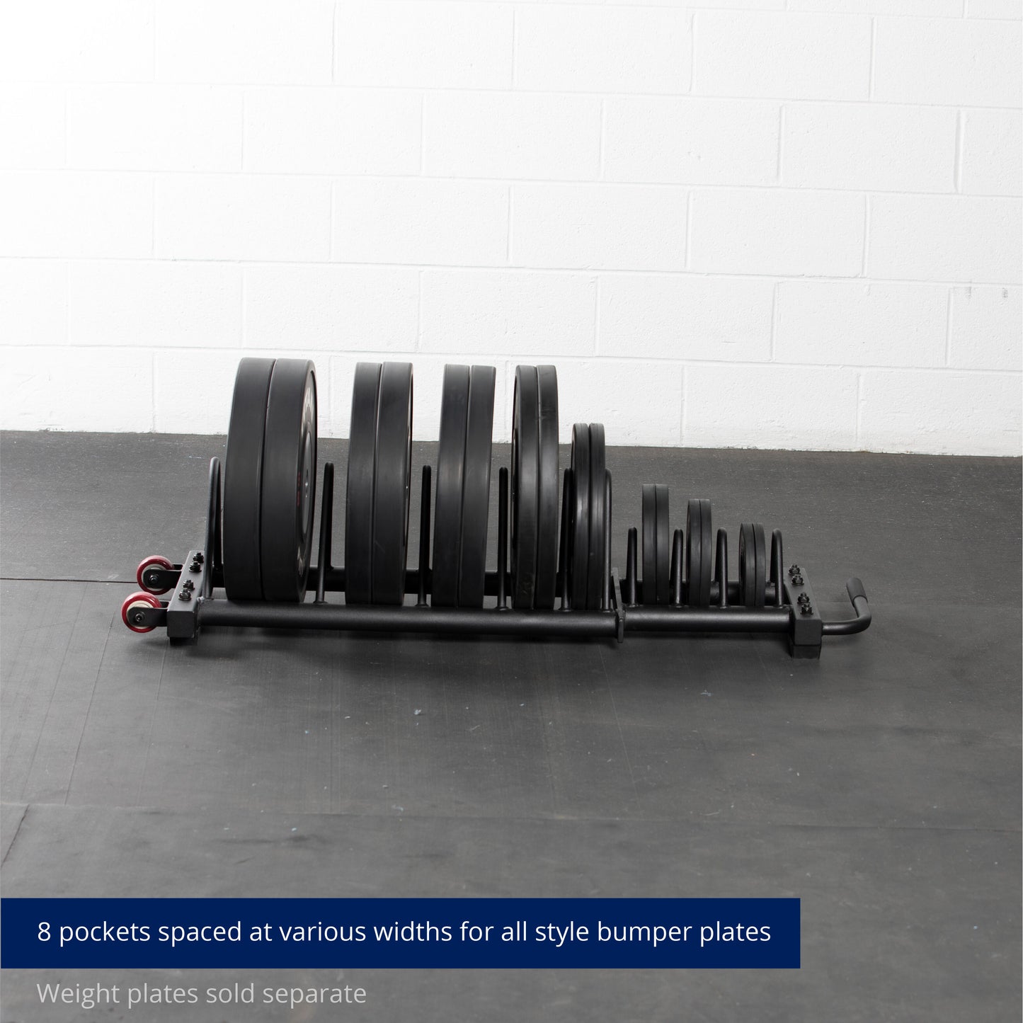 Horizontal Weight Plate Storage With Wheels - view 4