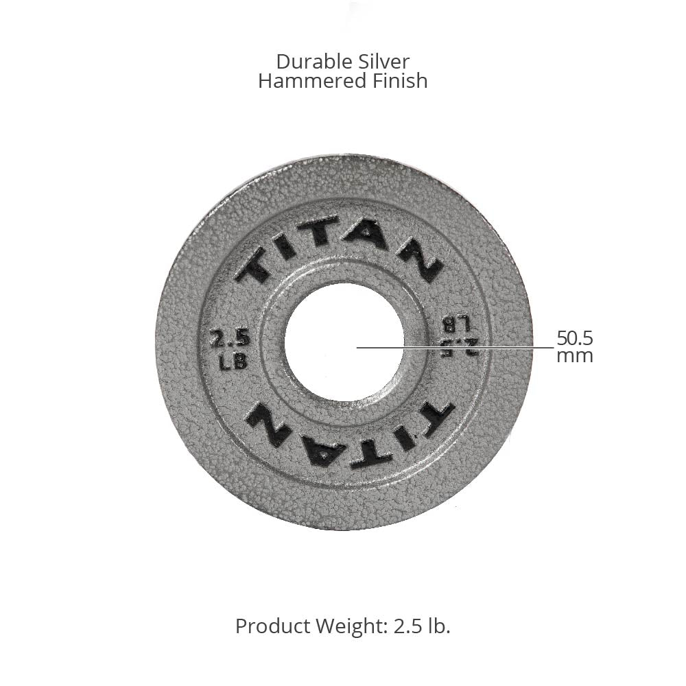 2.5 LB Pair Cast Iron Olympic Plates