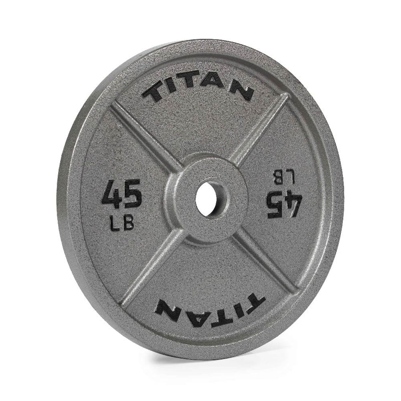 45 Lb Cast Iron Olympic Plates Titan Fitness