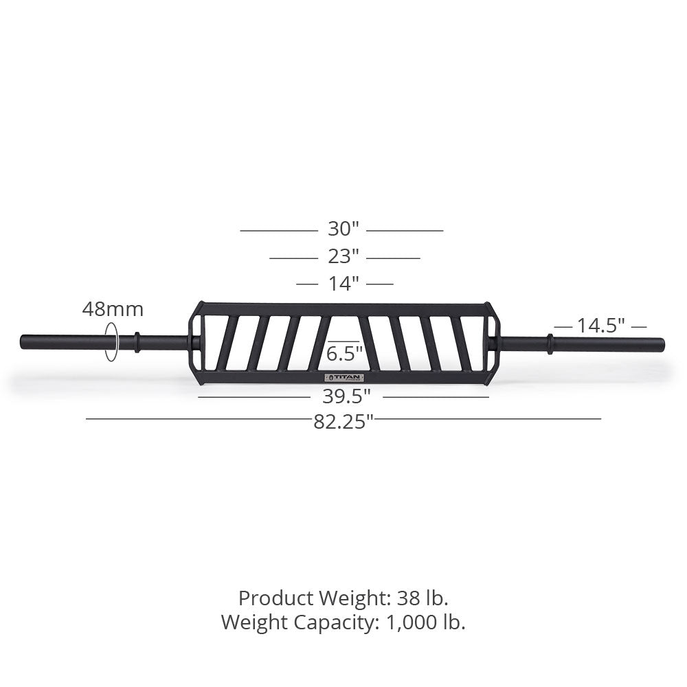 Angled Multi Grip Football Barbell Titan Fitness