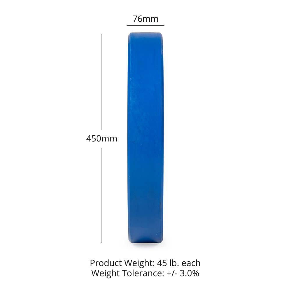 45 LB Single Economy Color Bumper Plate