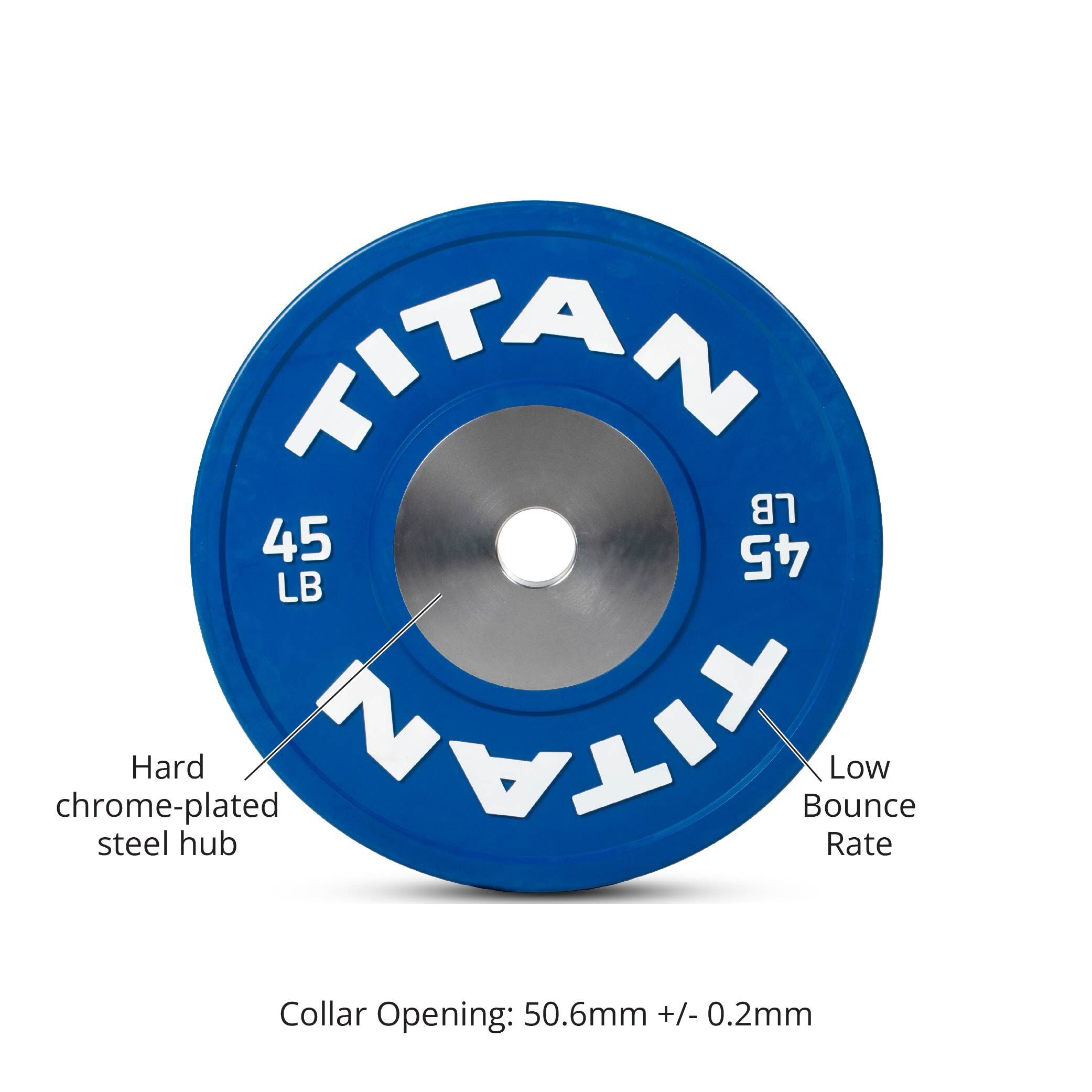 45 LB Single Elite Color Competition Bumper Plate Titan Fitness