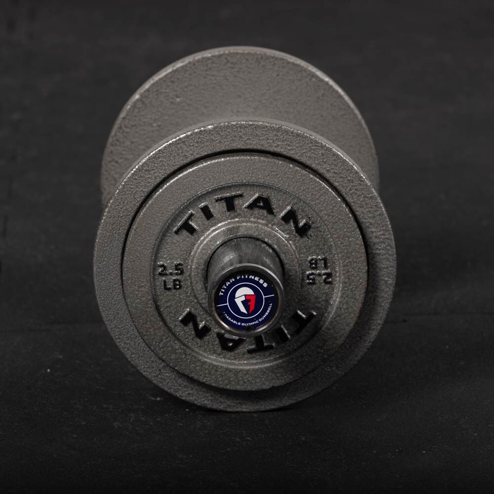 Pair Loadable 15 Olympic Dumbbell Handles Titan Fitness
