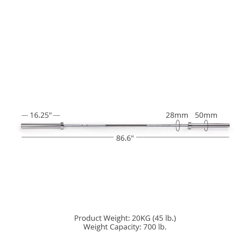 Weightlifting sale barbell, 6 feet, 700 lbs.