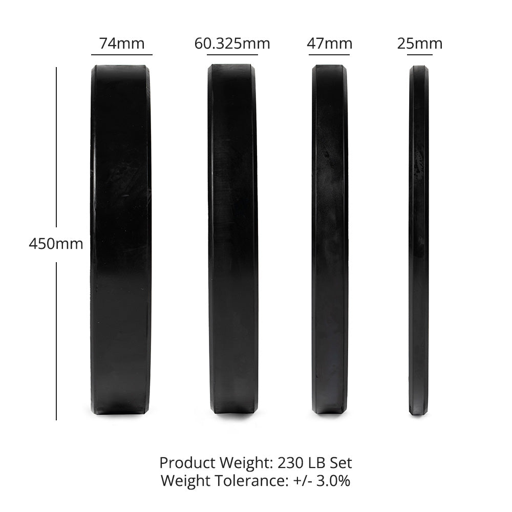 230 LB Set Economy Bumper Plates - view 8