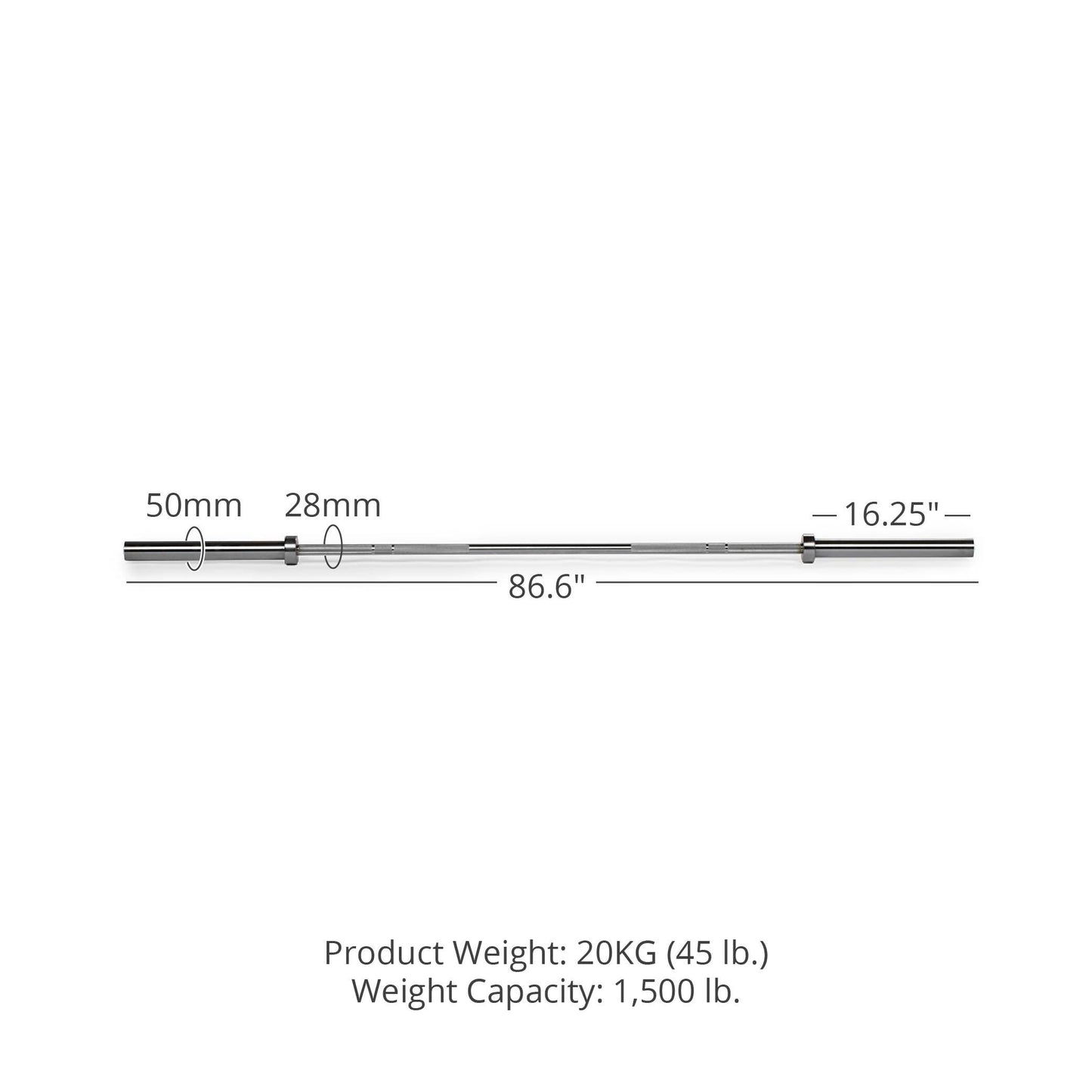 Scratch and Dent - Elite Series Olympic Barbell - FINAL SALE - view 2