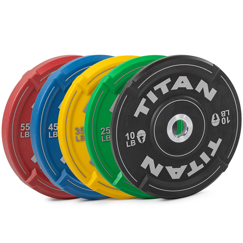 340 LB Set EZ-Grip Elite Urethane Color Plates | Titan Fitness