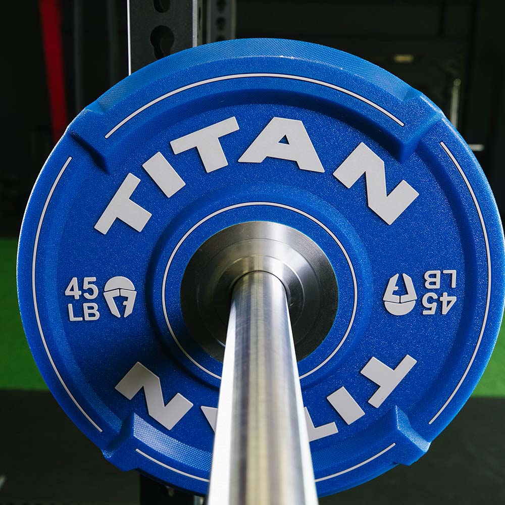 Plaque De Poids Titan Fitness 35 Lb - EZ-Grip Uréthane - Jaune - Olympique