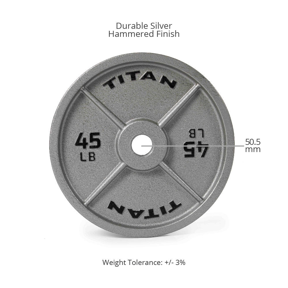 245 LB Set Cast Iron Olympic Plates - view 7