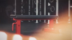 Elite Series Single Post Flat Bench | Red