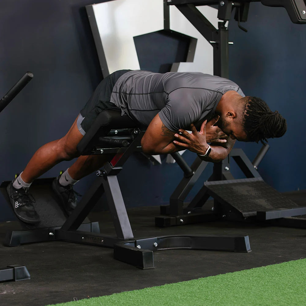 Roman chair back hyperextension machine, bodyweight hyperextension