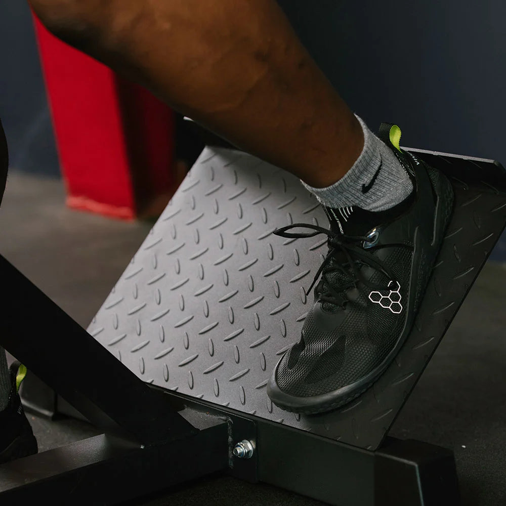 Roman chair back hyperextension machine, foot plate