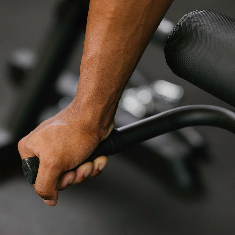 Roman chair back hyperextension machine, handlebars