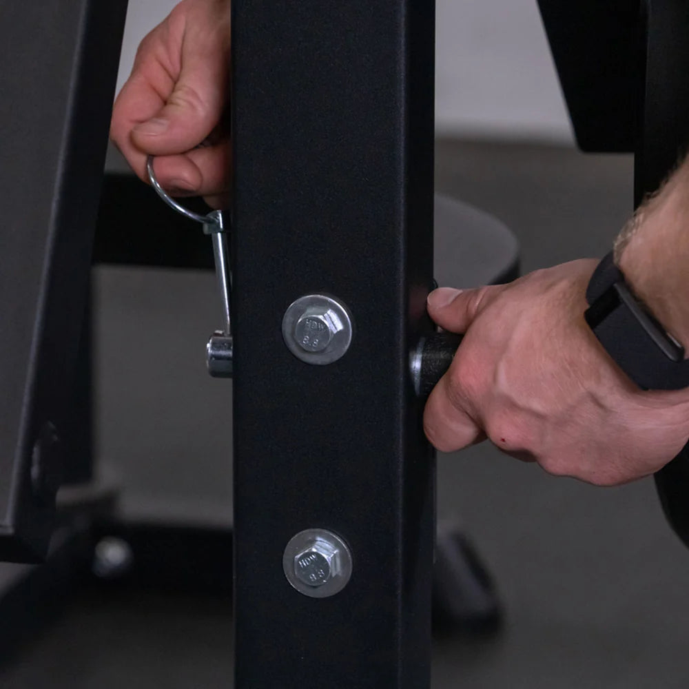 Titan plate-loaded leg extension and leg curl machine, adjustment pin - view 7